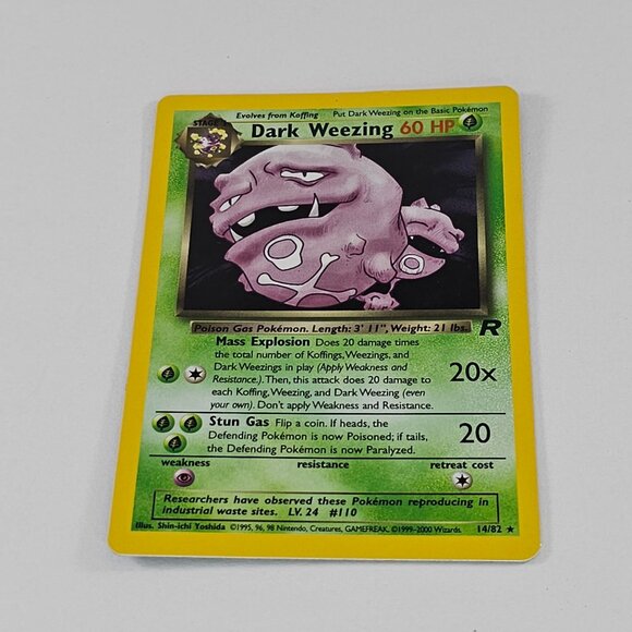 Pokemon TCG Dark Weezing Team Rocket 14/82 WOTC Card - Picture 3 of 10